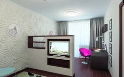 Дизайн спальни гостиной 15 кв м с балконом