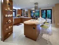 Kitchen design with round wall