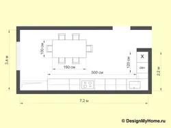 Размеры комнаты для кухни дизайн
