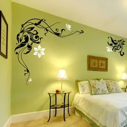 Bedroom wall design stencil