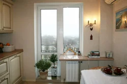 Kitchen with french balcony design