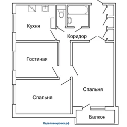 Дизайн трехкомнатной квартиры с двумя балконами