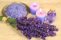 Bath with lavender photo