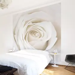 Белыя ружы фота спальні
