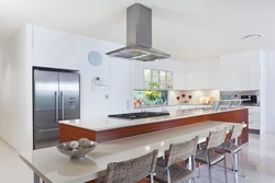 Kitchen island hood photo