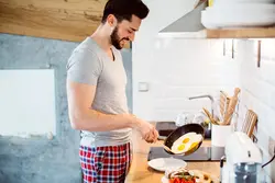 Photo of cooking in the kitchen