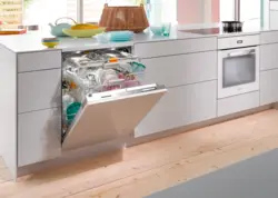 Dishwasher built into the kitchen photo