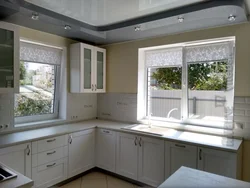 Ceiling window in the kitchen photo