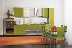 Appliances in the color of the kitchen photo