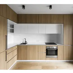 White kitchen with mezzanines photo