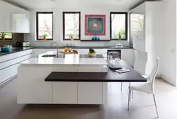 Kitchen With Cutting Table Photo