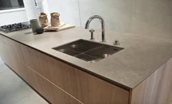 Ceramic countertop in the kitchen photo