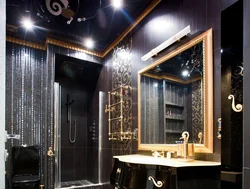 Black and gold bathtub photo