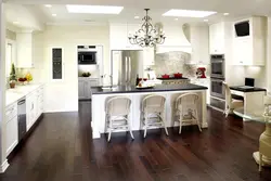 Интерьер кухни пол обои фото