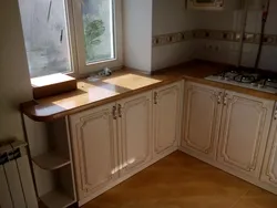 Kitchen niche under the window photo