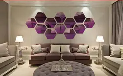 Honeycombs in the living room interior photo