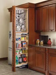 Narrow cabinets in the kitchen photo