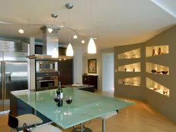 Niche ceilings in the kitchen photo