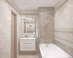 Narrow bathroom tiles photo
