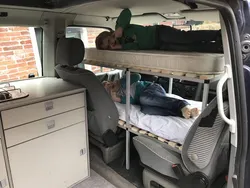 Sleeping places in cars photos