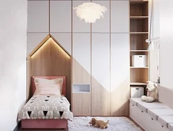 Children's bedroom wardrobe bed photo