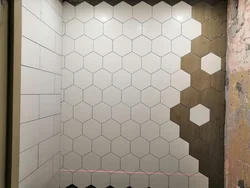 Honeycomb tiles in the hallway photo