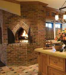 Kitchen with brick oven photo