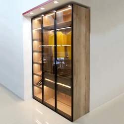 Glass cabinets for hallway photo