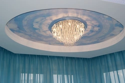 Round ceiling in the bedroom photo