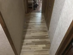 Laminate flooring in a narrow hallway photo