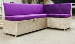 Purple sofa for kitchen photo