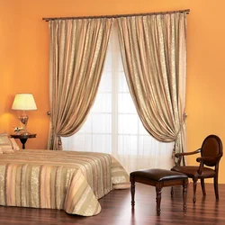 Photo of peach curtains for the living room