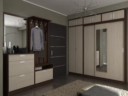 Hallway with compartment and hanger photo