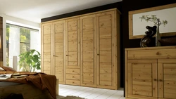 Oak wardrobe for bedroom photo