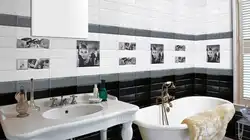 Қалалық фотосуреті бар ванна плиткалары