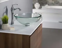 Косаи оид ба countertop дар акс ҳаммом