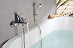 Bathtub And Faucets With Long Photo