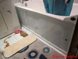 Фота экран для ванны з панэляў