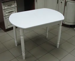 White sliding kitchen table photo