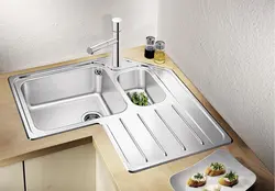 Mətbəx fotoşəkili üçün qanadlı lavabo