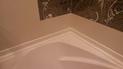 Tile border in the bathroom photo