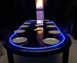 Столы с подсветкой для кухни фото