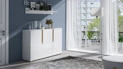 Chest of drawers for bedroom white gloss photo