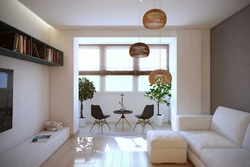 Дизайн гостиной студии с балконом фото