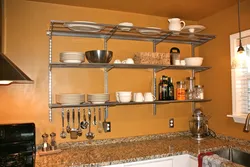 Shelves On A Pipe For The Kitchen Photo