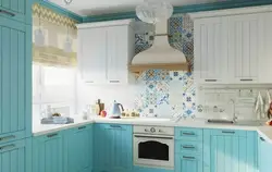 Плитка для кухни синего цвета фото