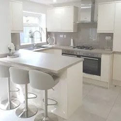 Kitchen With Built-In Table Design Photo