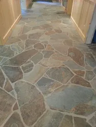 Stone floor in the kitchen photo