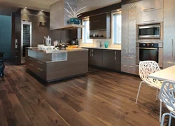 Linoleum on the wall in the kitchen photo