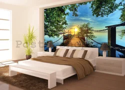 Photo wallpaper for the bedroom wall your photo